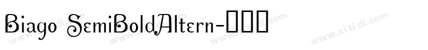 Biago SemiBoldAltern字体转换